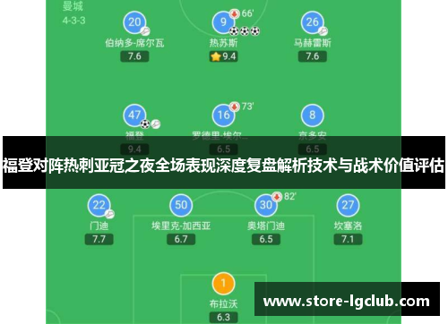 福登对阵热刺亚冠之夜全场表现深度复盘解析技术与战术价值评估